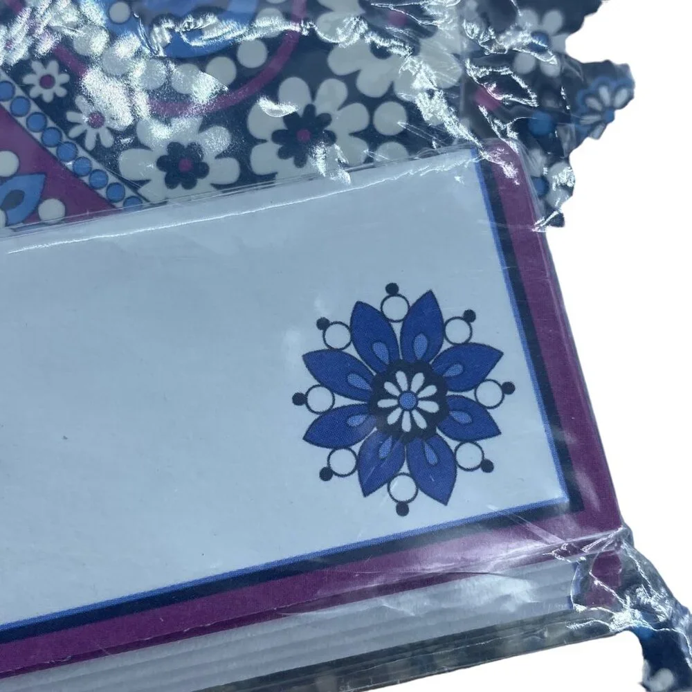 Vera Bradley Happy Hour Set Boysenberry Place Cards Coasters Cocktail Napkins‎
